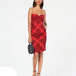 B Darlin Sexy Strapless Red & Black Women’s Dress Size 15/16